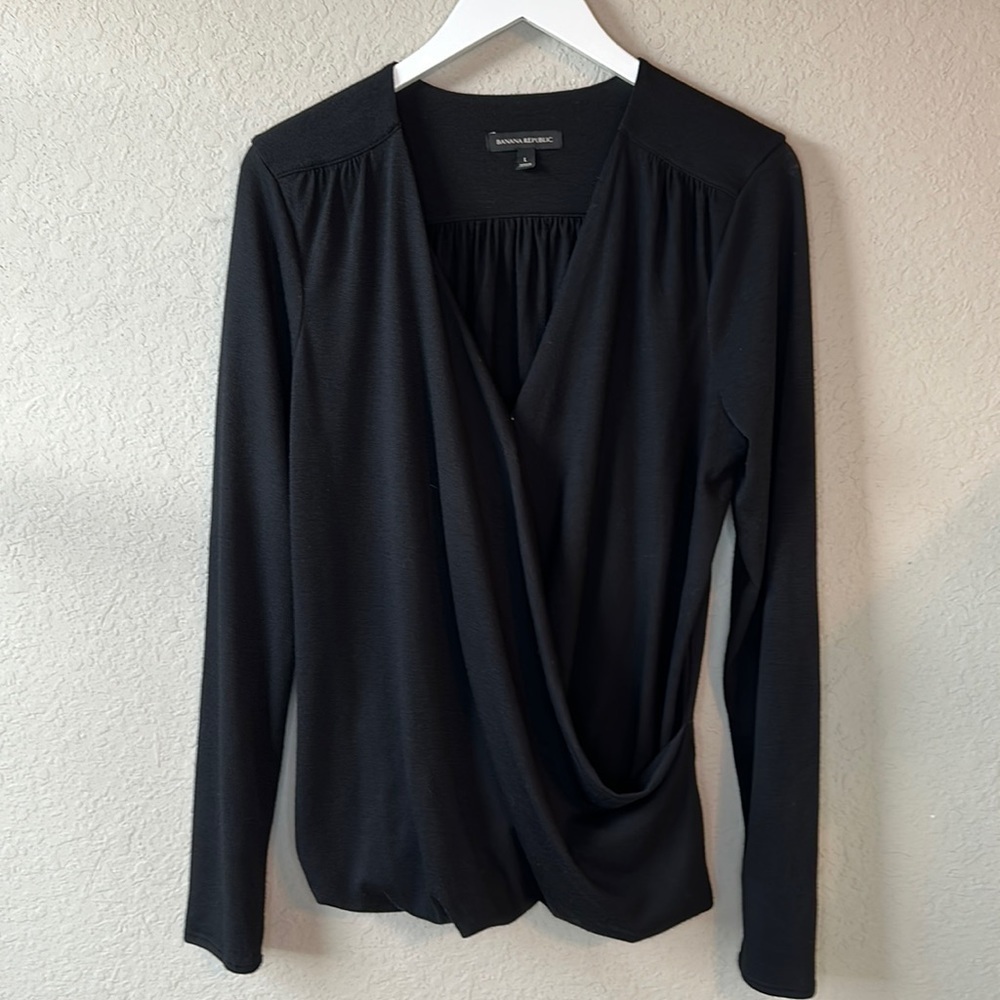 Banana‎ Republic Cozy Wrap Draped Front Top Size Large
